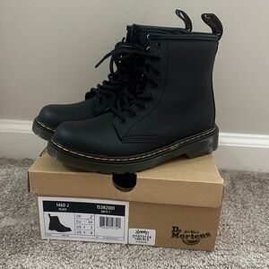 Kids Dr. Martens Black Lace-Up Boots